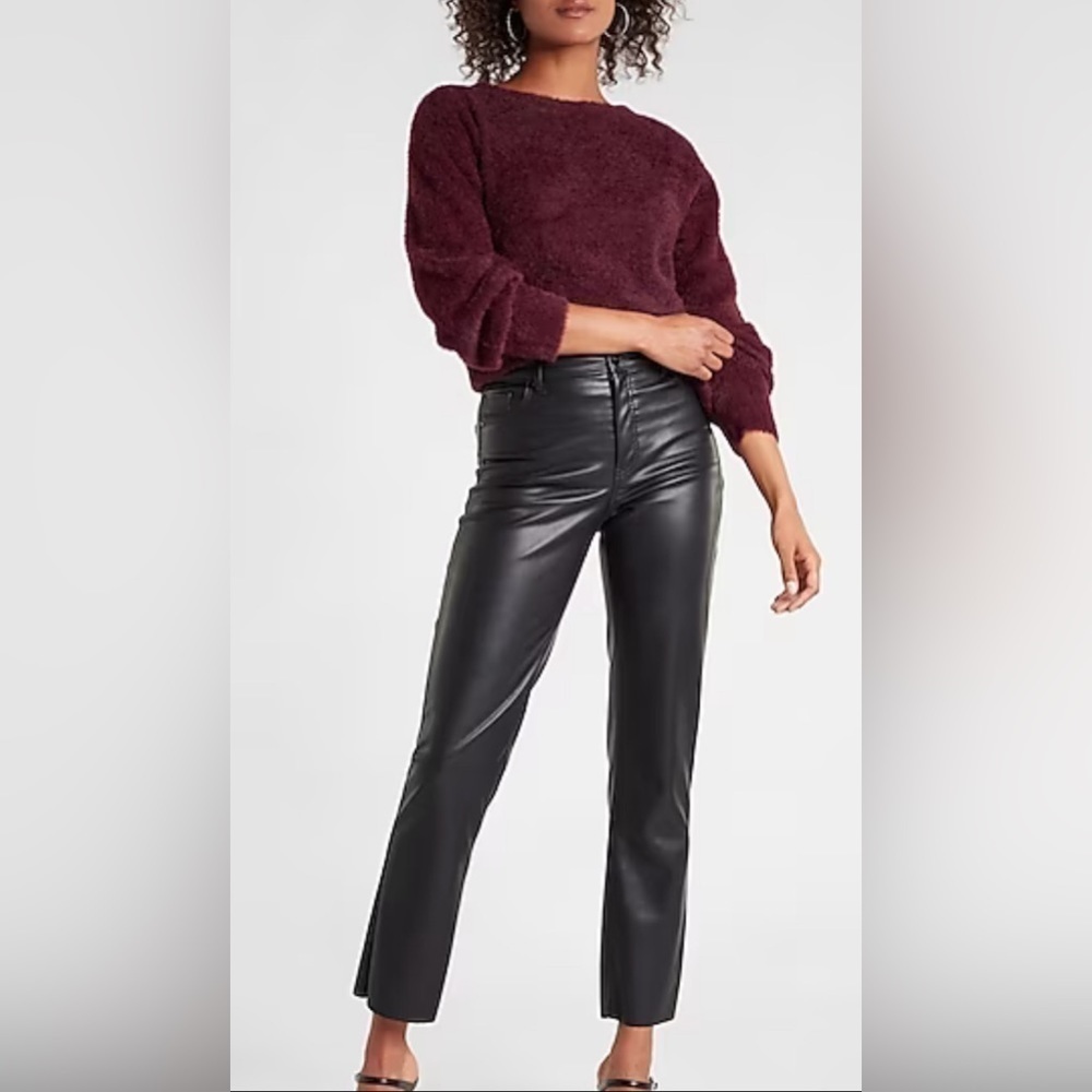 UEC THE LIMITED fuzzy sweater with a cross back. Extremely comfortable. Medium - Picture 2 of 8